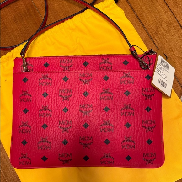 BRAND NEW WITH TAGS MCM CANDY RED MEDIUM CROSSBODY - Picture 14 of 16